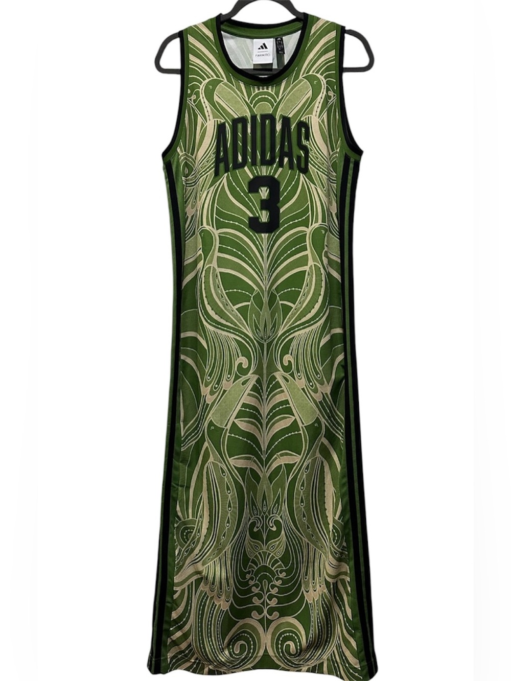 Adidas x Farm Rio Premium Dress Green Athliesure Sporty Maxi size medium